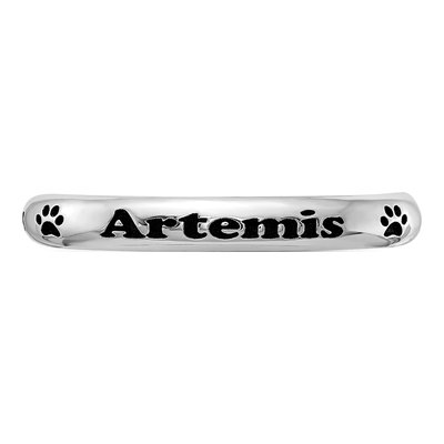 Sterling Silver Personalized Paw Print Stackable Ring – view 6
