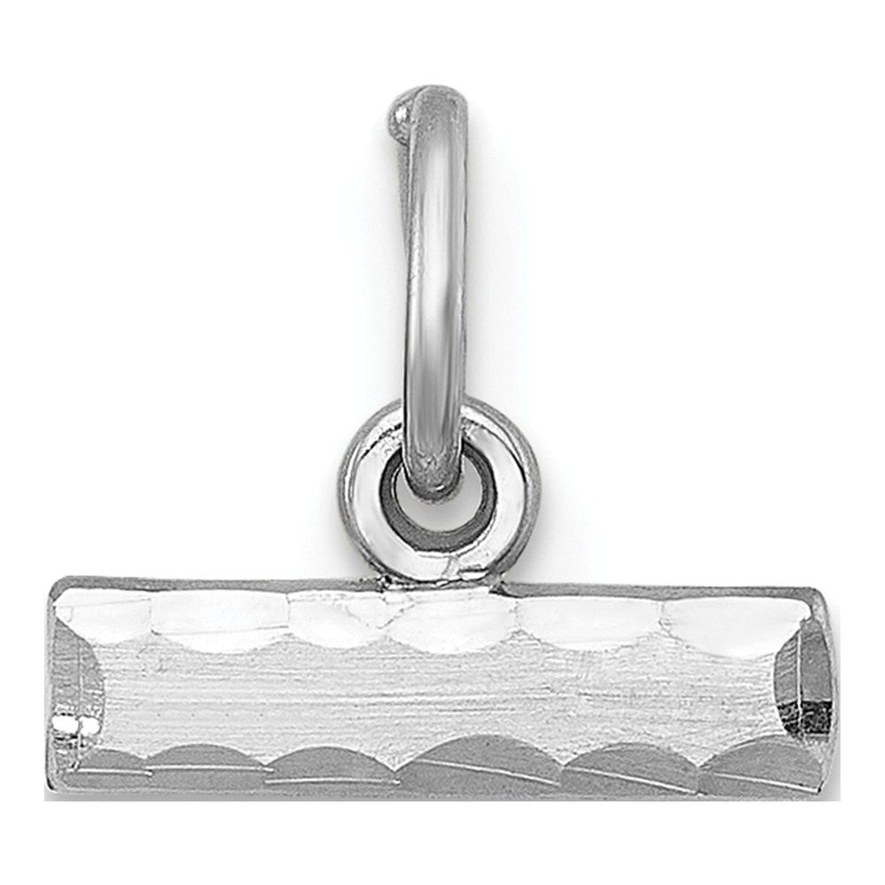 Sterling Silver Diamond-Cut Top Charm