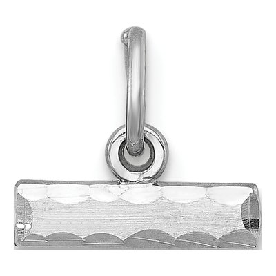 Sterling Silver Diamond-Cut Top Charm