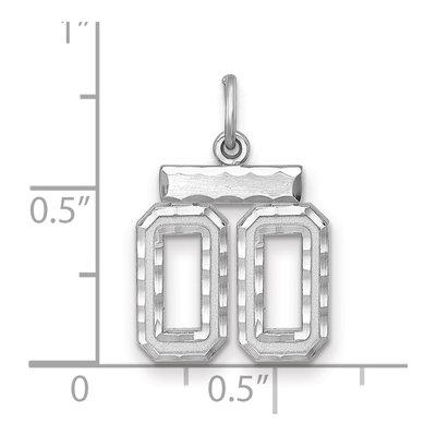 Sterling Silver Number 00 Charm – view 4