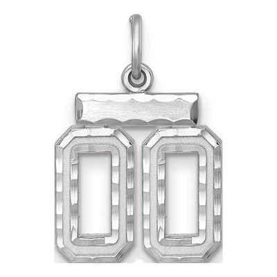 Sterling Silver Number 00 Charm