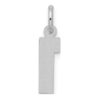 Sterling Silver Diamond-Cut Number 1 Pendant – view 5