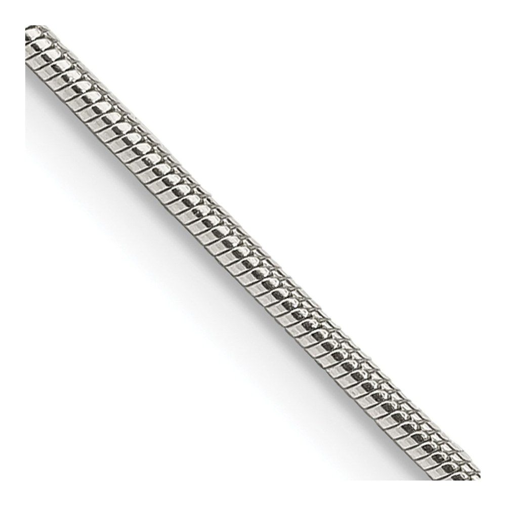24 Inch Sterling Silver 1.2mm Snake Chain Necklace with Lobster Clasp