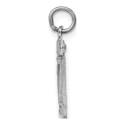 Sterling Silver Diamond-Cut Number 04 Charm – view 3