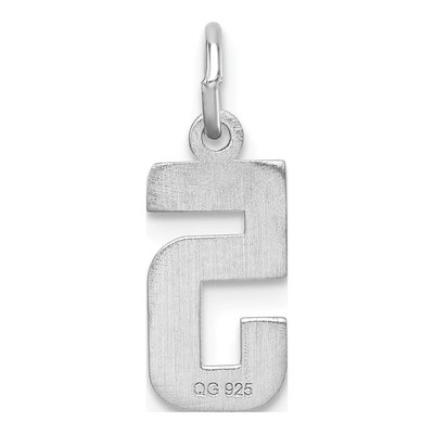 Sterling Silver Diamond-Cut Number 5 Charm – view 4