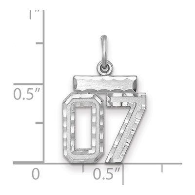 Sterling Silver Number 07 Charm – view 2