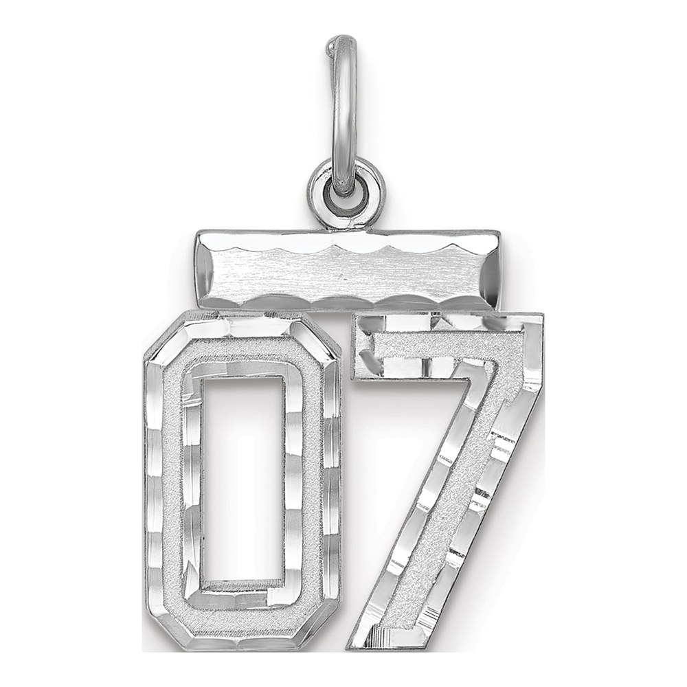 Sterling Silver Number 07 Charm