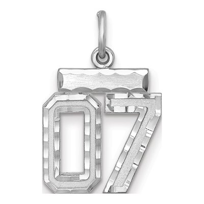 Sterling Silver Number 07 Charm