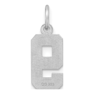 Sterling Silver Number 9 Charm – view 4