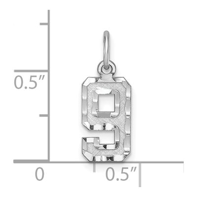Sterling Silver Number 9 Charm – view 5