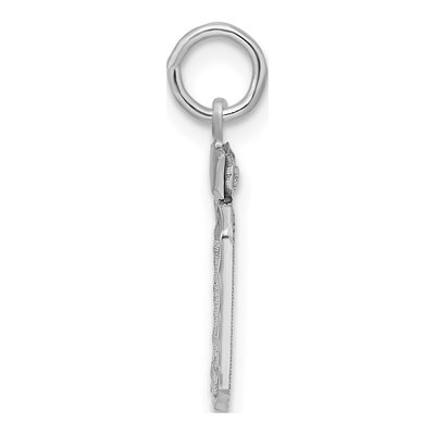 Sterling Silver Diamond-Cut Number 10 Pendant – view 3
