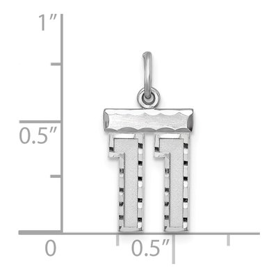 Sterling Silver Number 11 Charm – view 4