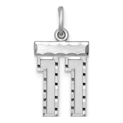 Sterling Silver Number 11 Charm