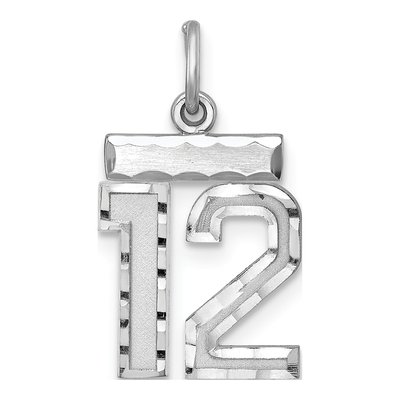 Sterling Silver Number 12 Charm
