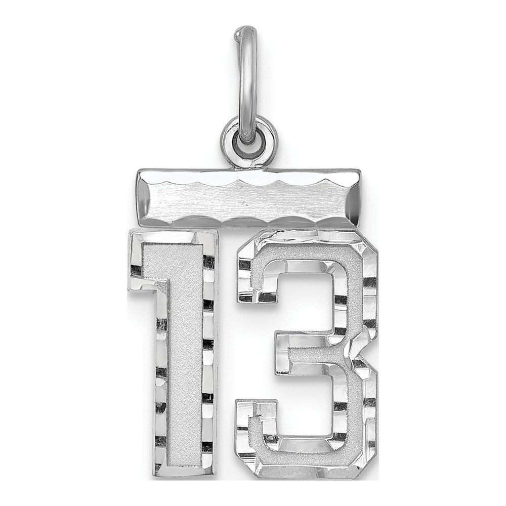 Sterling Silver Number 13 Pendant