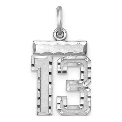 Sterling Silver Number 13 Pendant