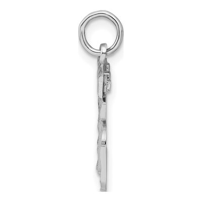 Sterling Silver Diamond-Cut Number 15 Charm – view 3