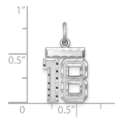 Sterling Silver Number 18 Charm – view 4