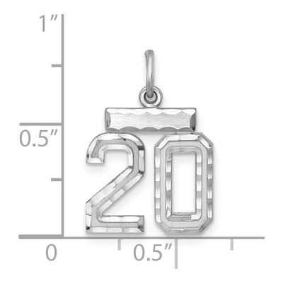 Sterling Silver Number 20 Charm – view 4