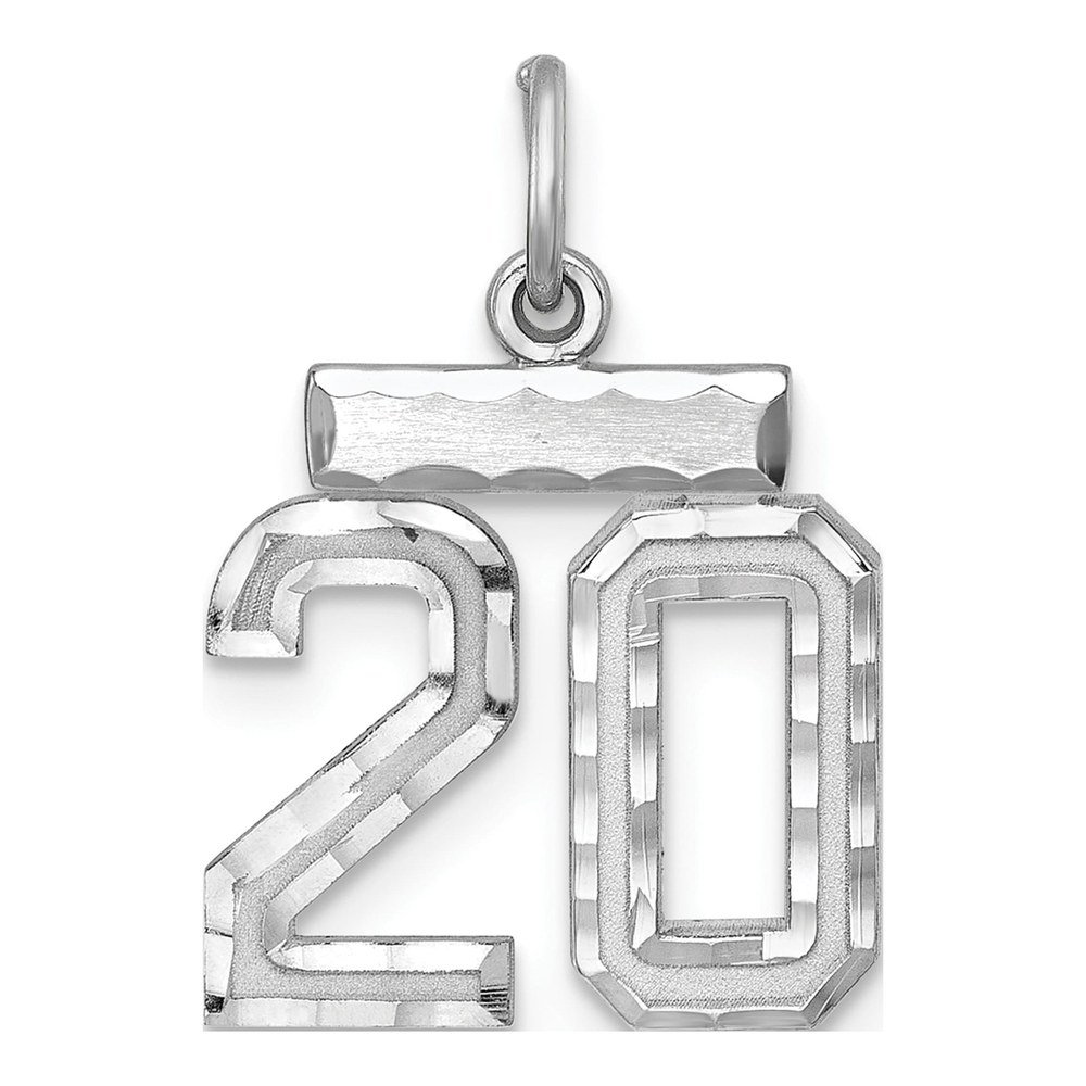 Sterling Silver Number 20 Charm
