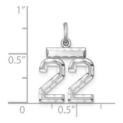 Sterling Silver Number 22 Charm – view 4