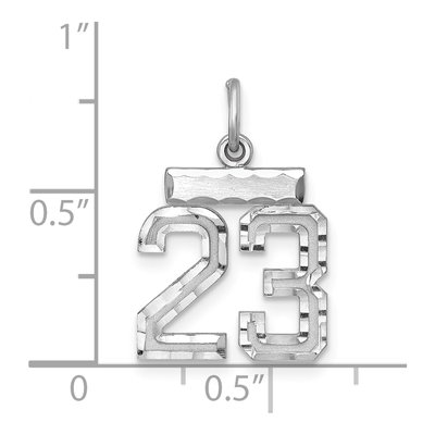 Sterling Silver Number 23 Charm – view 4
