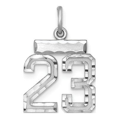 Sterling Silver Number 23 Charm