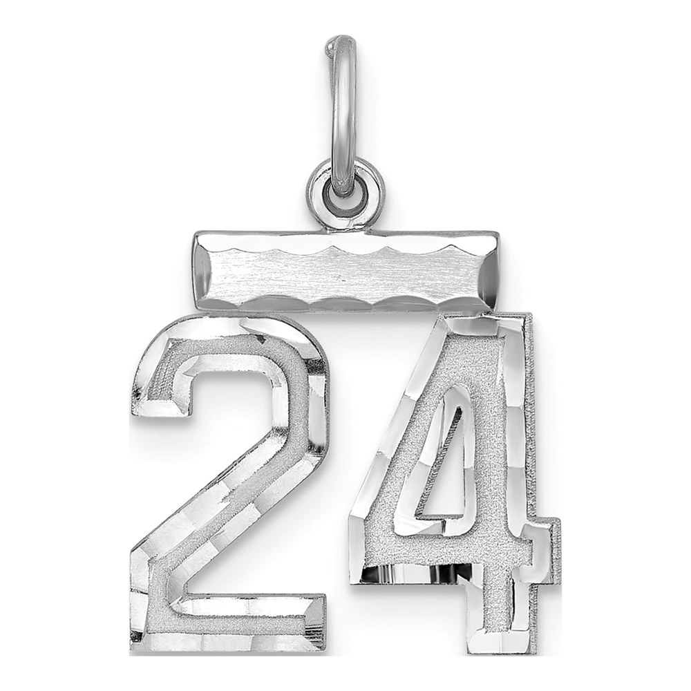Sterling Silver Number 24 Charm