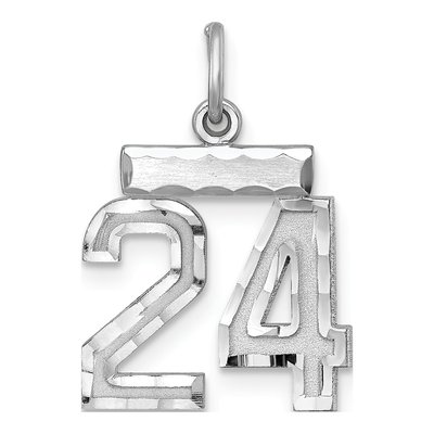 Sterling Silver Number 24 Charm