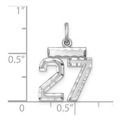 Sterling Silver Number 27 Charm – view 4