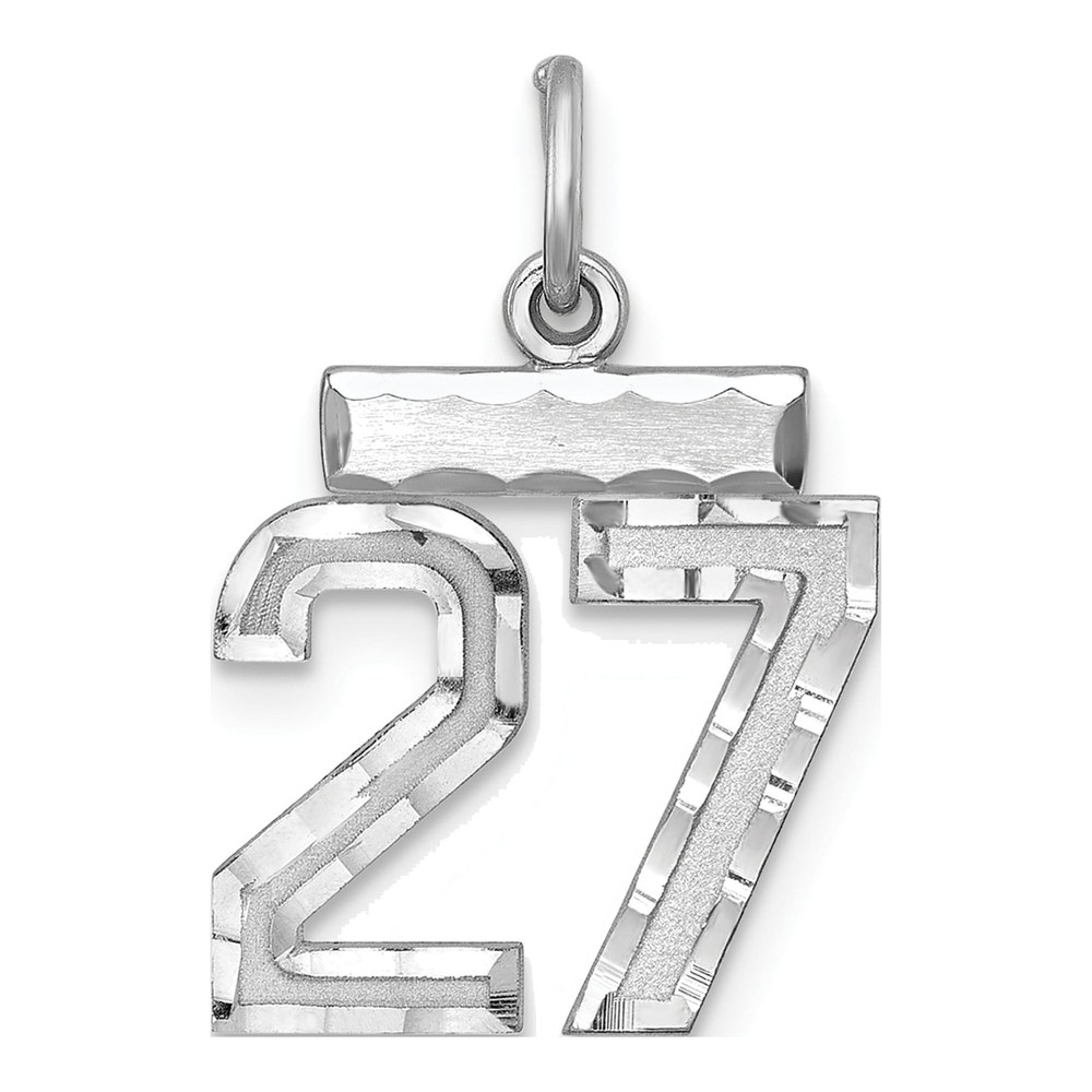 Sterling Silver Number 27 Charm