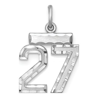 Sterling Silver Number 27 Charm