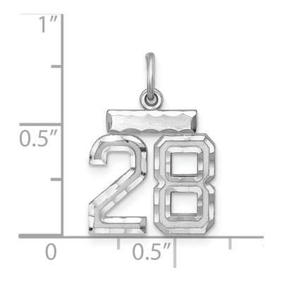Sterling Silver Number 28 Charm – view 4