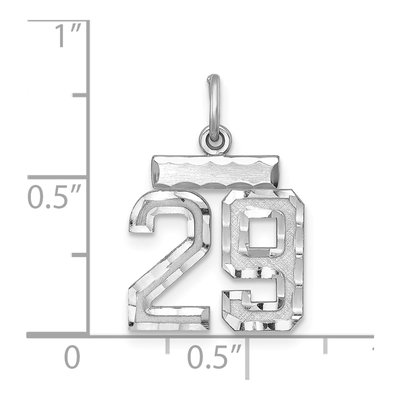 Sterling Silver Number 29 Charm – view 4