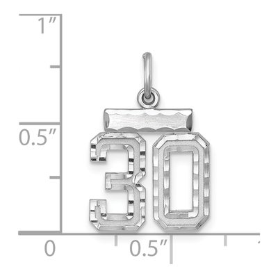 Sterling Silver Number 30 Charm – view 4