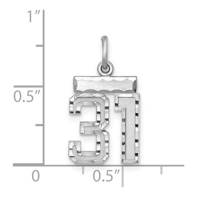Sterling Silver Number 31 Charm – view 4