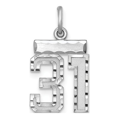 Sterling Silver Number 31 Charm