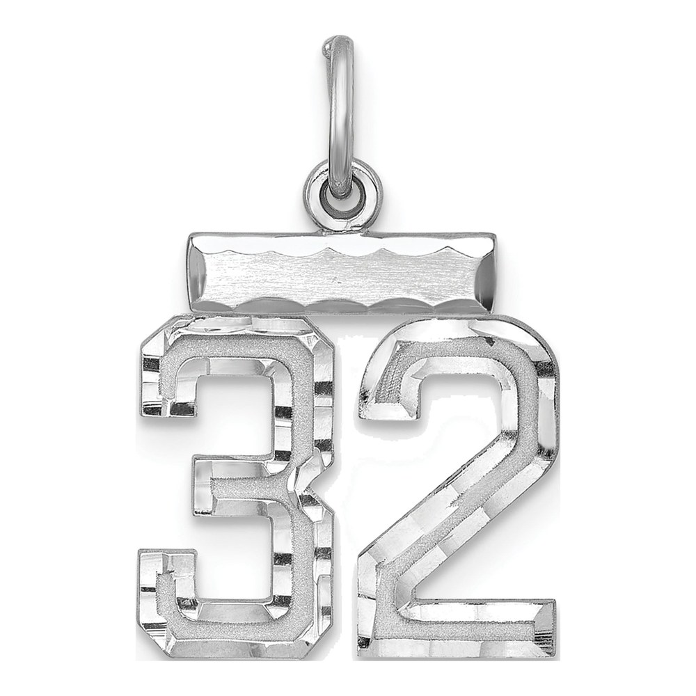 Sterling Silver Number 32 Charm
