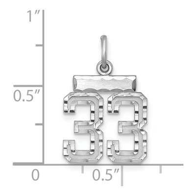 Sterling Silver Number 33 Pendant – view 4