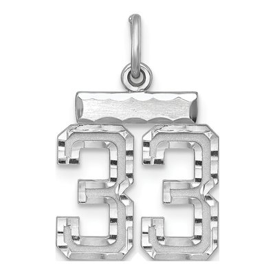 Sterling Silver Number 33 Pendant