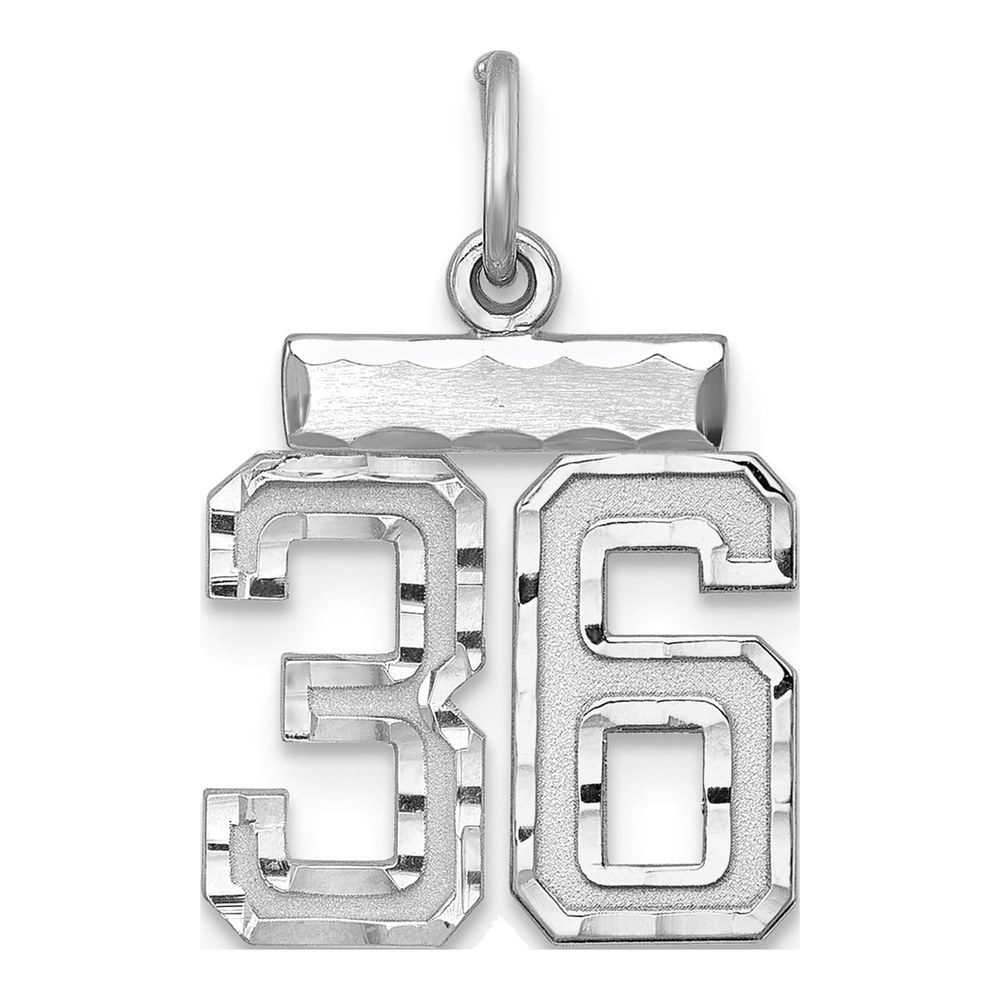 Sterling Silver Number 36 Charm