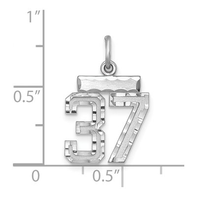 Sterling Silver Number 37 Charm – view 2