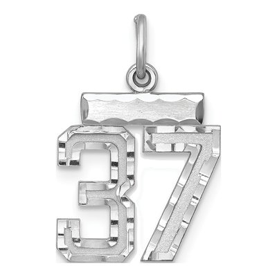Sterling Silver Number 37 Charm