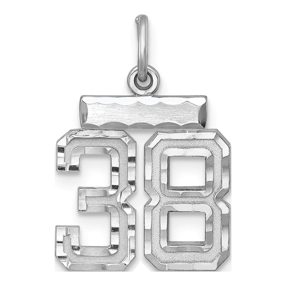 Sterling Silver Number 38 Charm