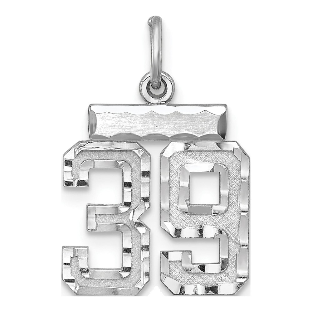 Sterling Silver Number 39 Charm