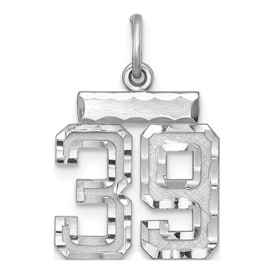 Sterling Silver Number 39 Charm