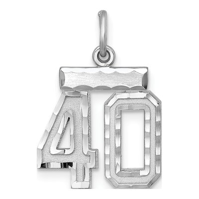 Sterling Silver Number 40 Charm