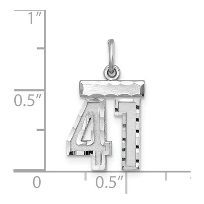 Sterling Silver Number 41 Charm – view 2