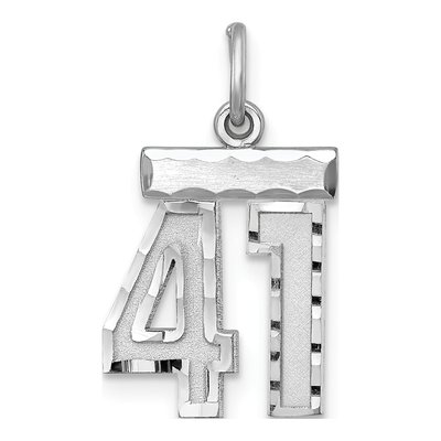 Sterling Silver Number 41 Charm