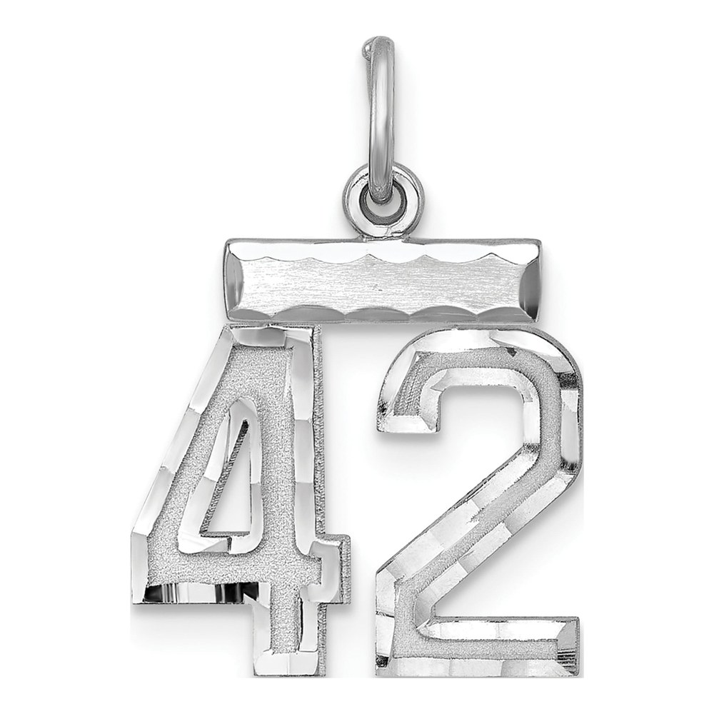 Sterling Silver Number 42 Charm